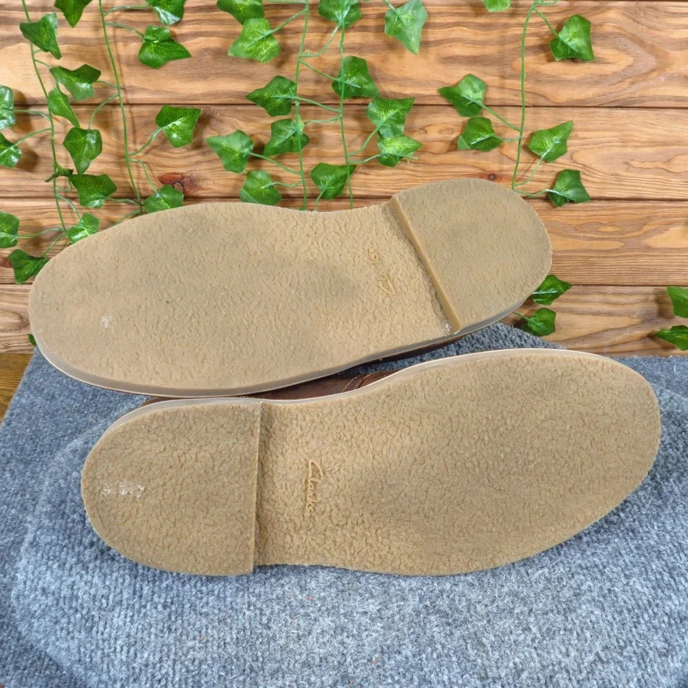 Clarks Bushacre Mens Chukka Boots Size 12 Daily Wear Brown Leather